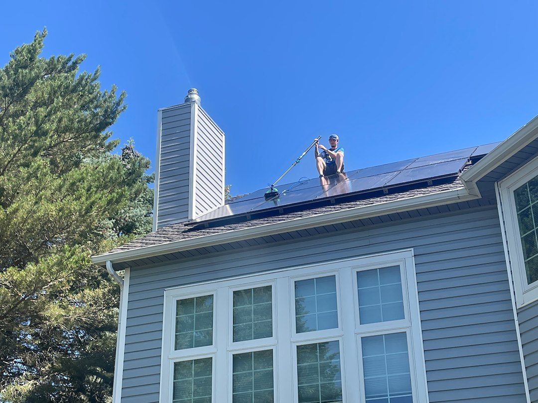 High Story Solar Panel Cleaning in Pullman Image